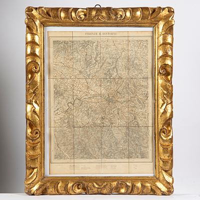 Cornice, legno dorato e intagliato, sec. XIX