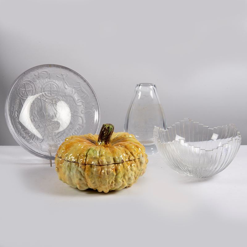 Centro tavola, vaso e vassoio