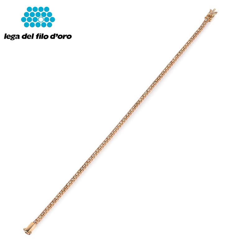 BRACCIALE TENNIS, CRIERI, IN ORO GIALLO 18KT