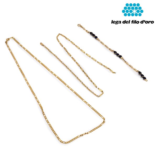 



DUE COLLANE E BRACCIALE IN ORO 18KT  - Asta Gioielli, argenti, orologi e penne - Poggio Bracciolini Casa d'Aste