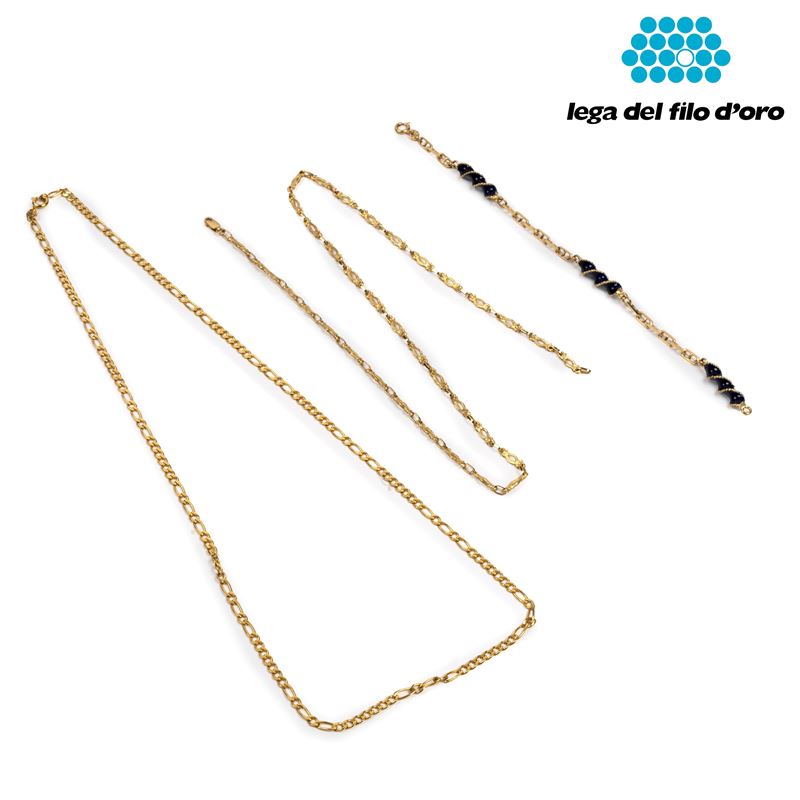 DUE COLLANE E BRACCIALE IN ORO 18KT