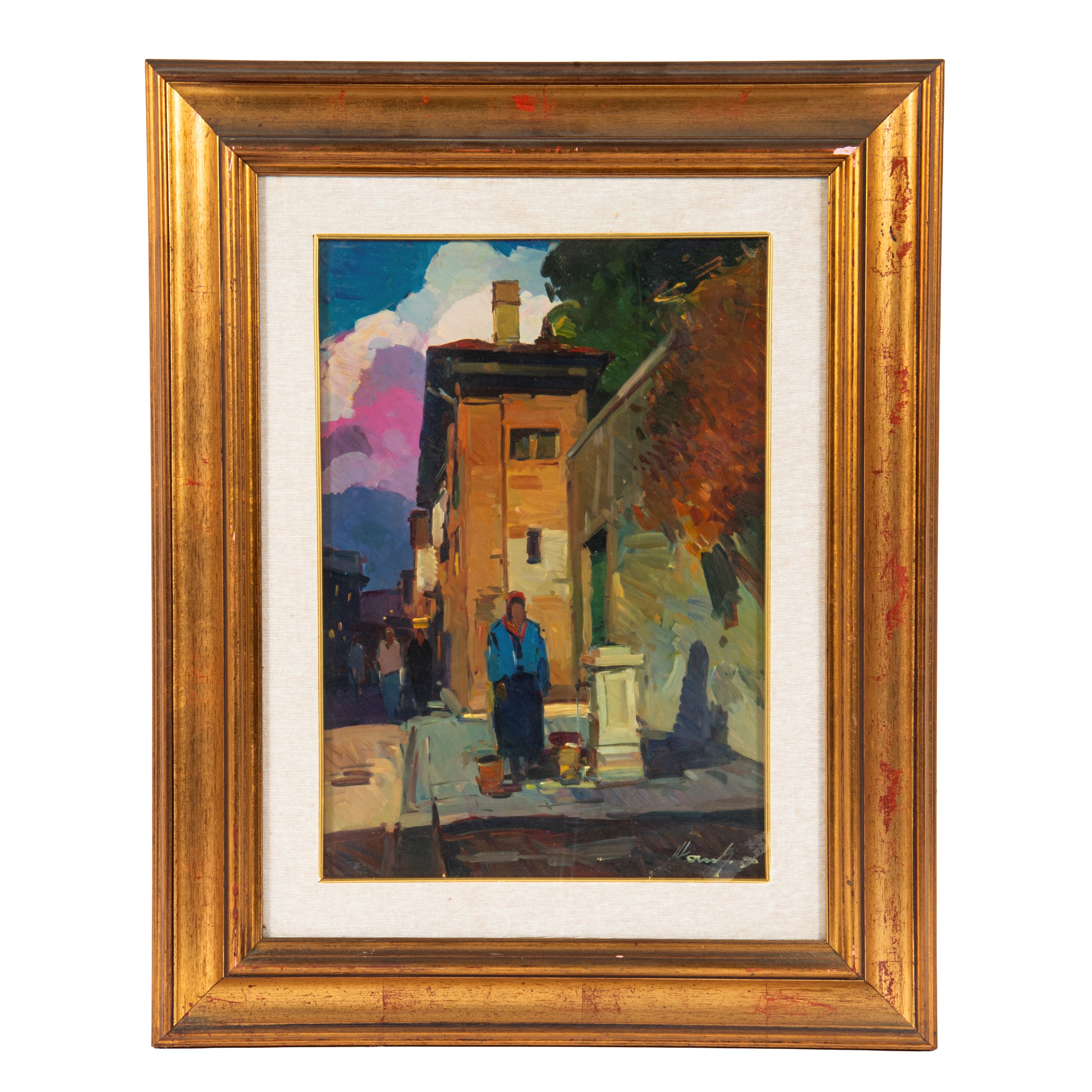 Piero Marchi, Lo scivolo e La fonte (coppia di dipinti), olio su faesite