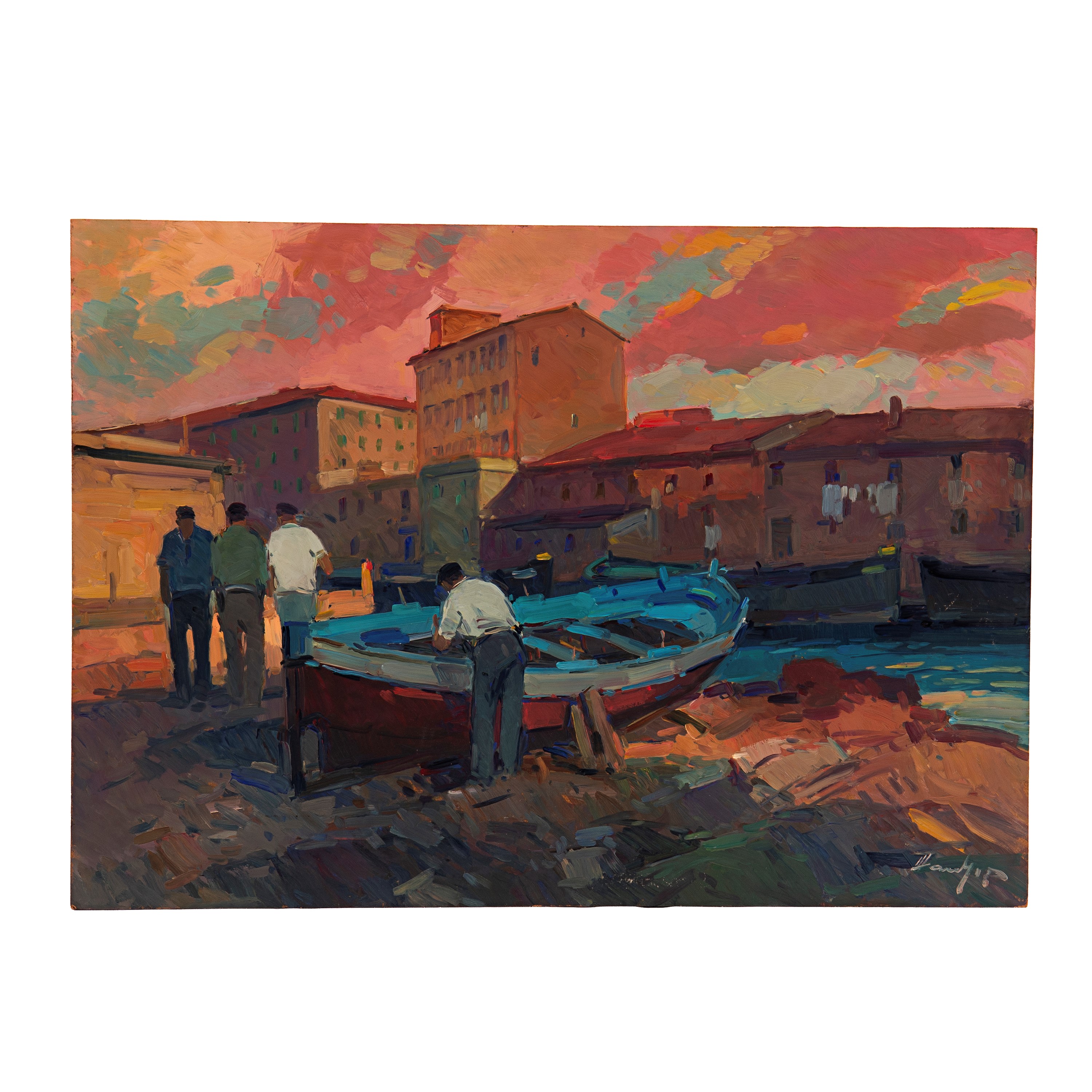 Piero Marchi, La Venezia. Nevicata-notturno (coppia di dipinti)