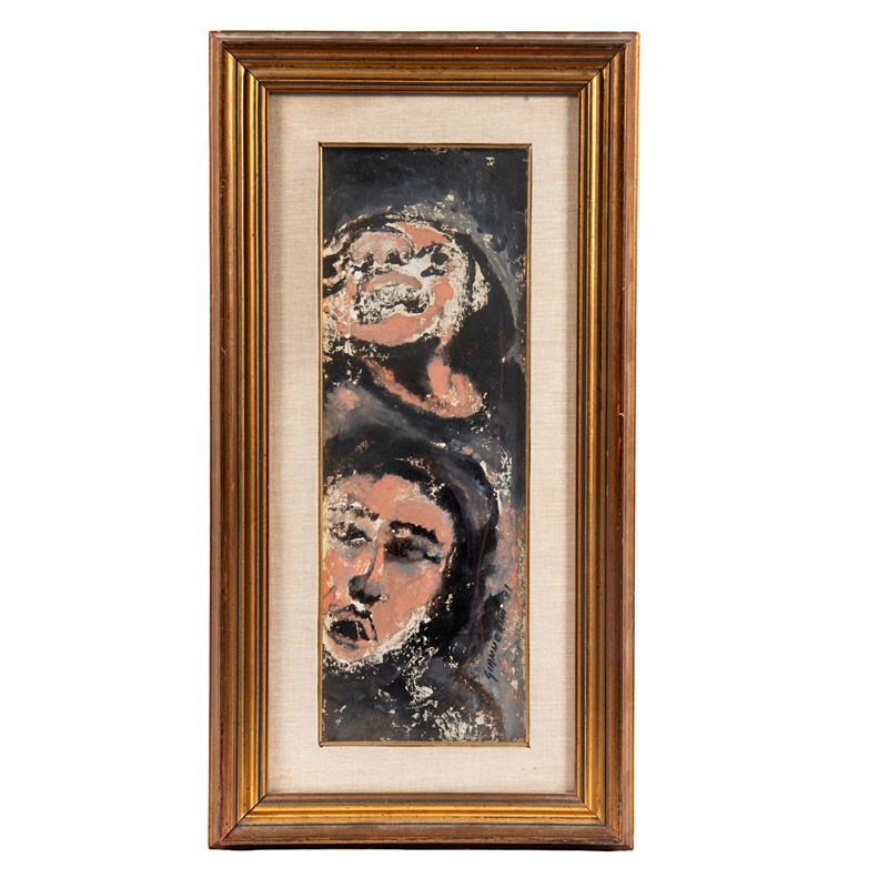 Giannerini, Volti, olio su tavola