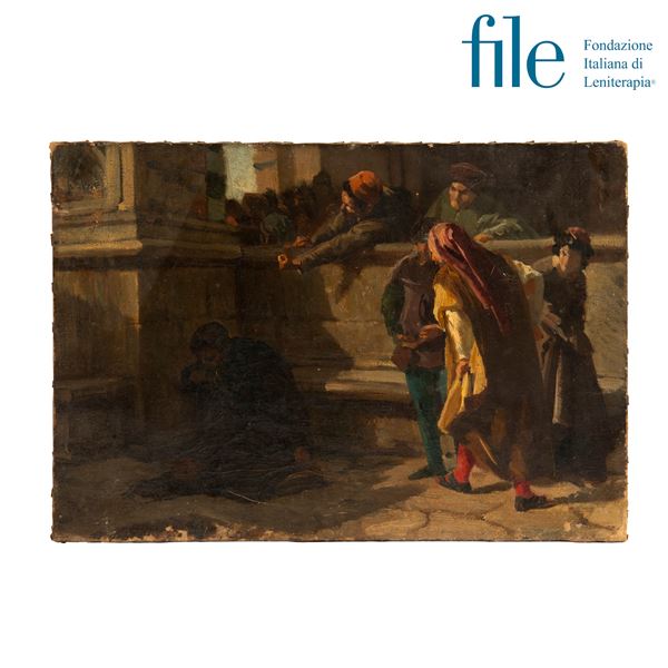 Scuola italiana, sec. XIX  - Asta Mobili, arredi, dipinti e oggetti d'arte - Poggio Bracciolini Casa d'Aste