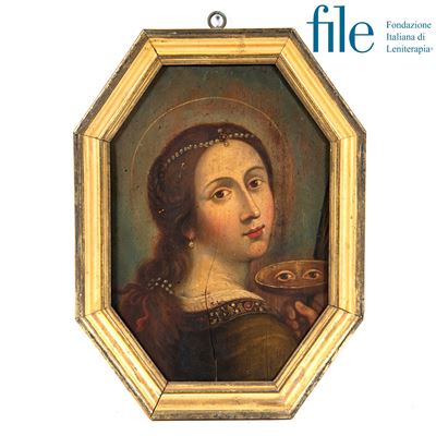 Scuola toscana, Sant’Lucia, olio su tavola (sec. XVIII)