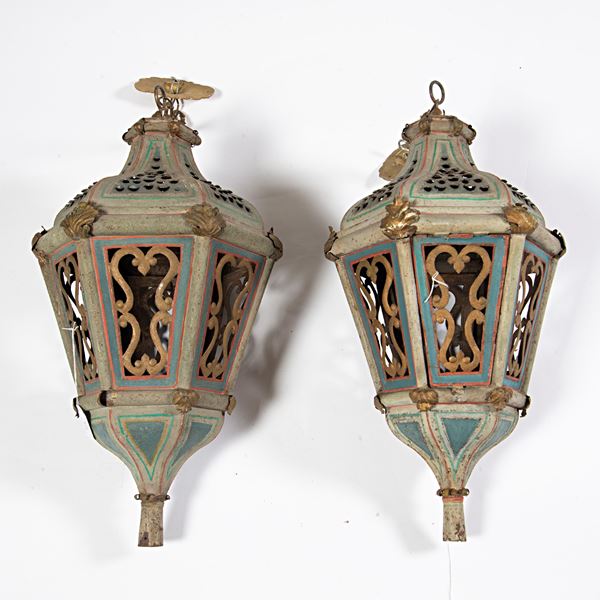 



Coppia di lanterne da processione, sec. XIX