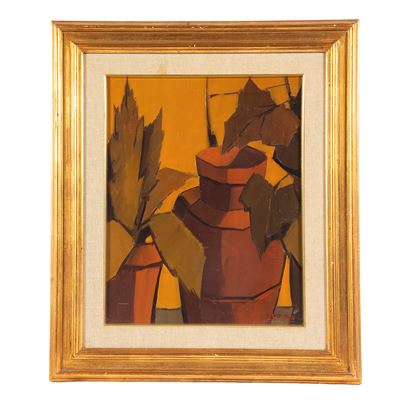 Alviero Tatini, Composizione e Paesaggio (olio su tela e olio su compensato)