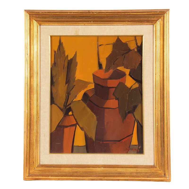 Alviero Tatini, Composizione e Paesaggio (olio su tela e olio su compensato)