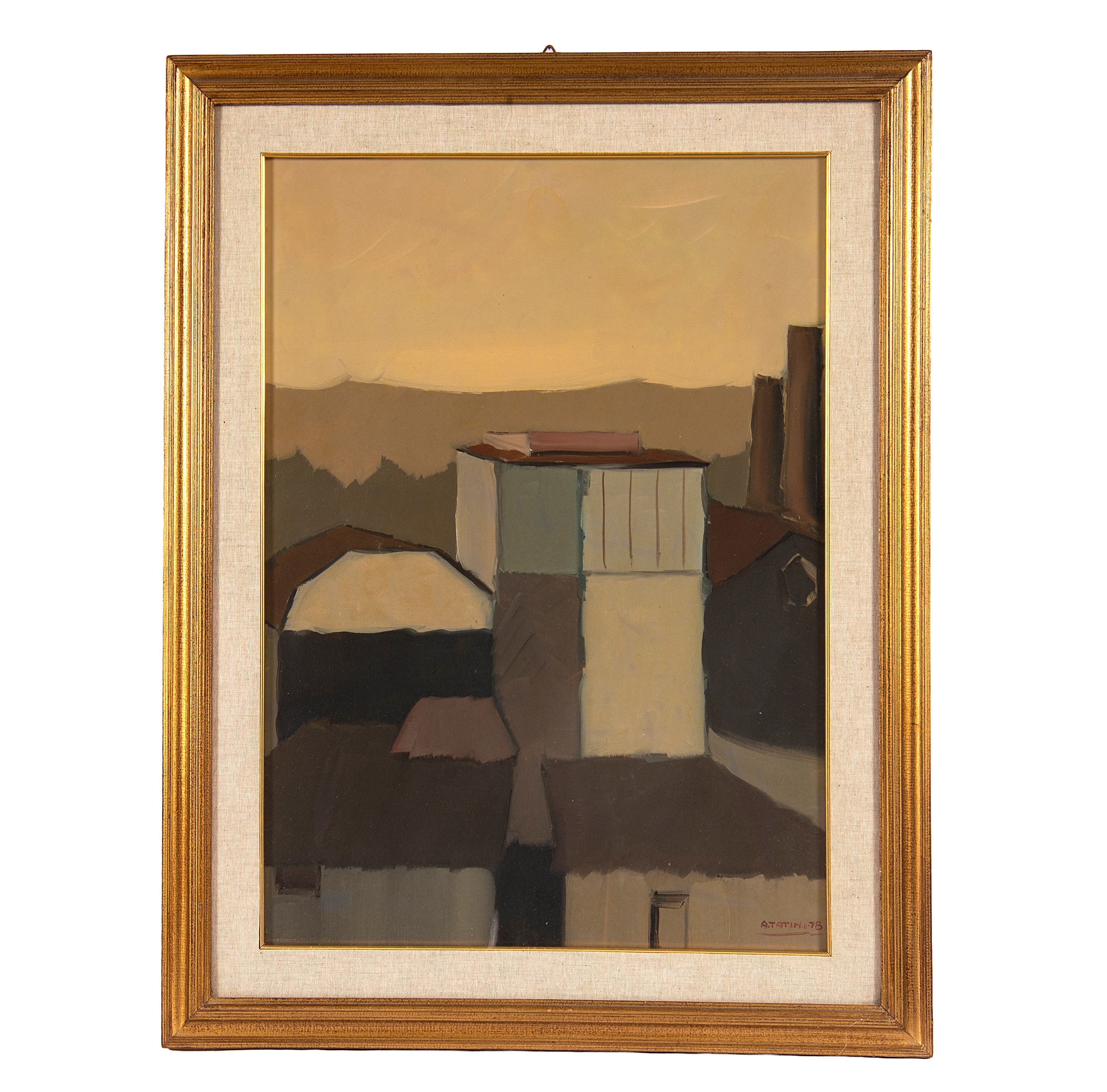 Alviero Tatini, Paesaggio, olio su tela