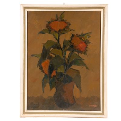 Alviero Tatini, Fiori, olio su tela