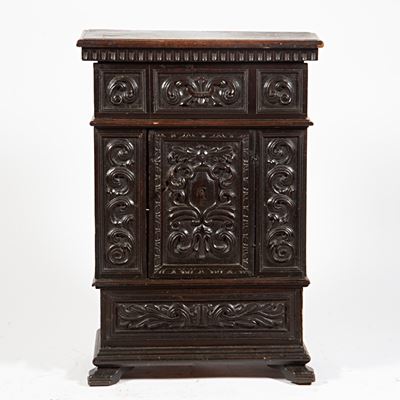 Inginocchiatoio, Sec. XVII, Trasformato in Piccola Credenza