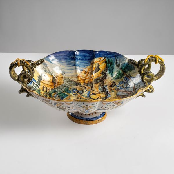 



Centrotavola, manifattura Cantagalli, inizio sec. XX