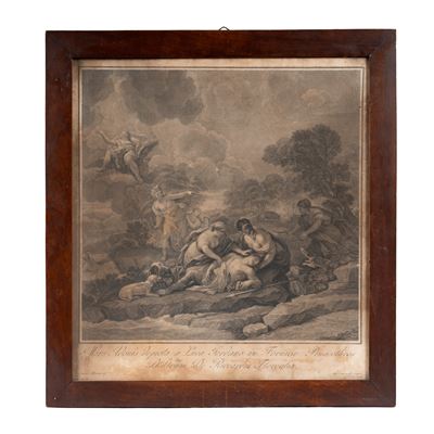 Angelo Campanella, Morte di Adone, acquaforte e bulino