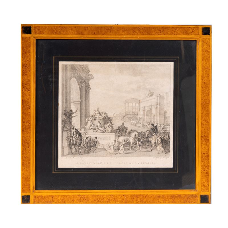 Gaspero Martellini, Sipario del Teatro della Pergola, litografia