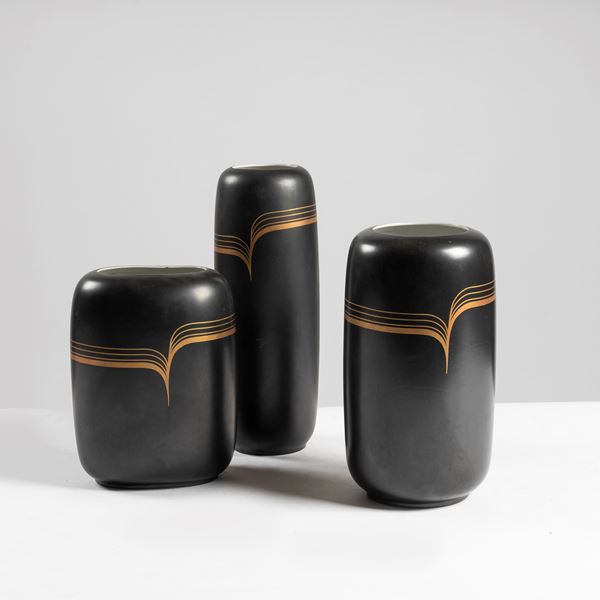 



Tre vasi, manifattura Lichte Riga Germany, sec XX