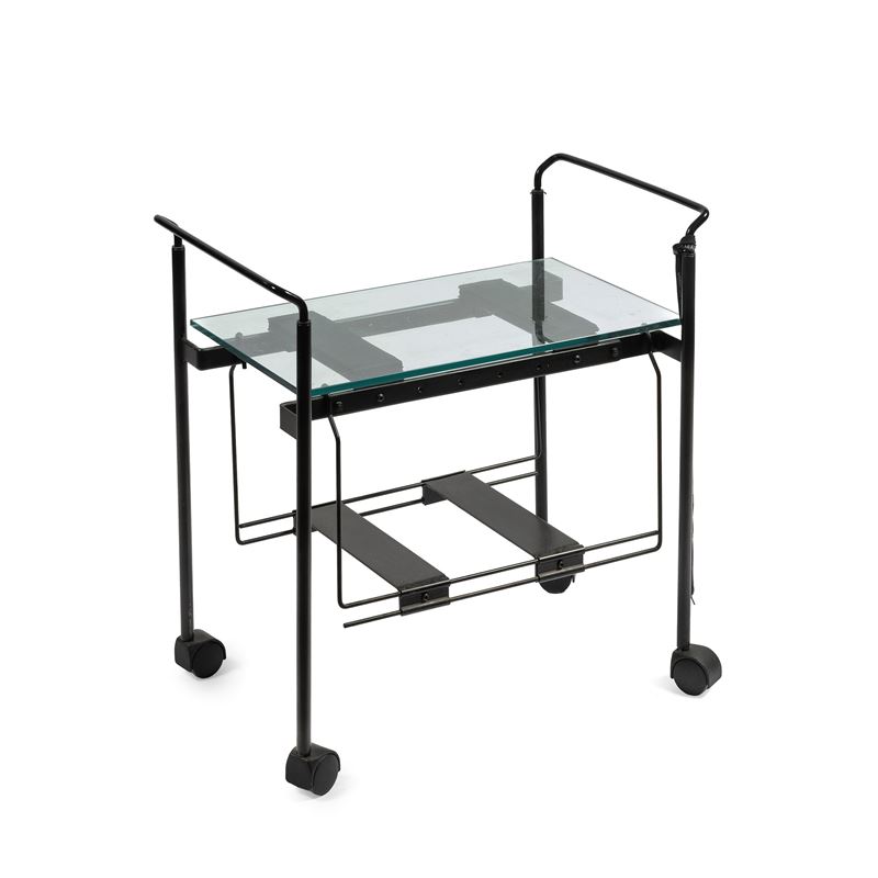 Carrello ad uso di mobile bar, produzione Zanotta, anni '80