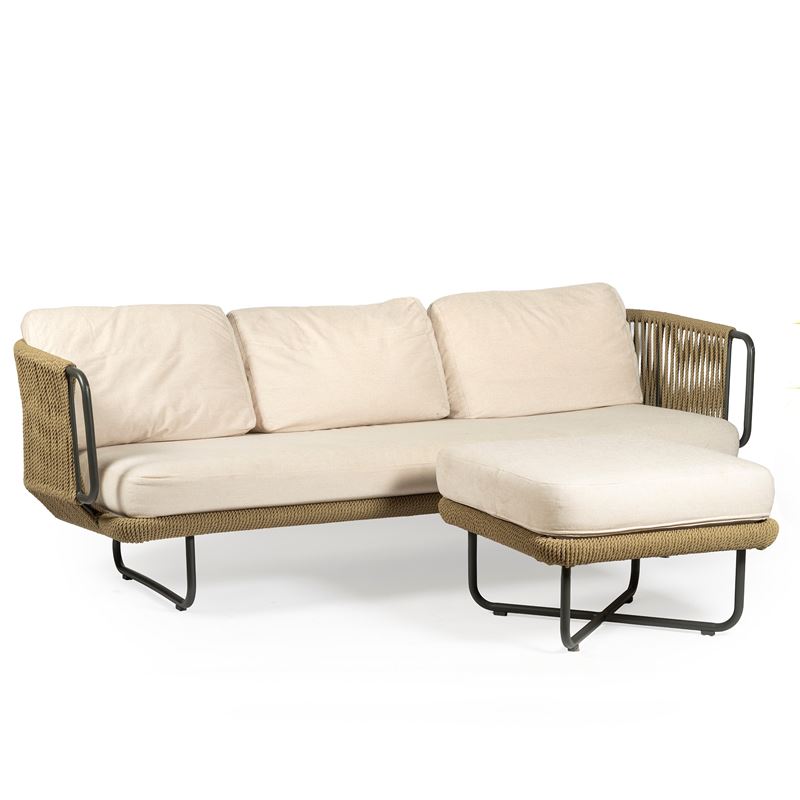 Divano e pouf, manifattura Varaschin, modello BABYLON