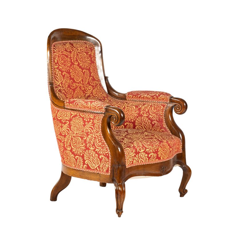 Poltrona a pozzetto, sec. XIX