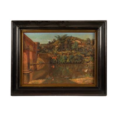 Roberto Pucci, Sulla Greve, olio su tela