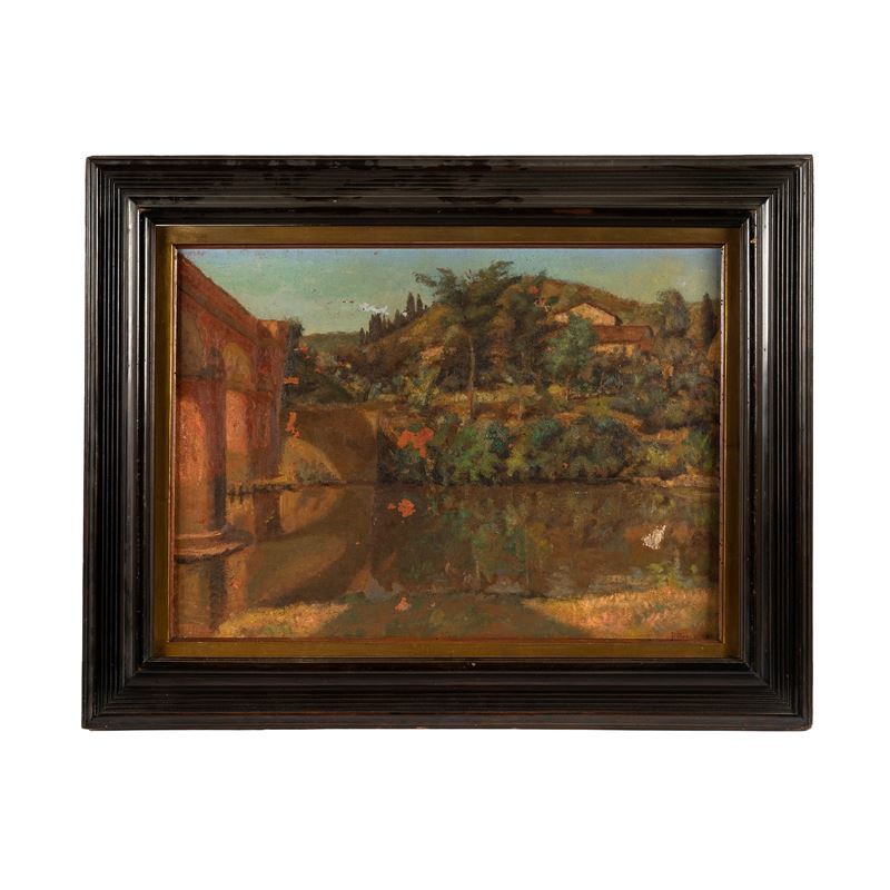Roberto Pucci, Sulla Greve, olio su tela