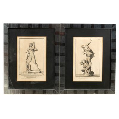 Scuola italiana, Secolo XIX, Monumenti, quattro stampe su carta