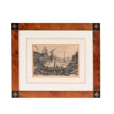 Francesco Piranesi, Veduta di Piazza Navona, acquaforte