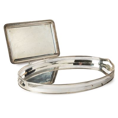 Vassoio portafomaggio in argento, cm 24,5 x 33,5, sec. XX