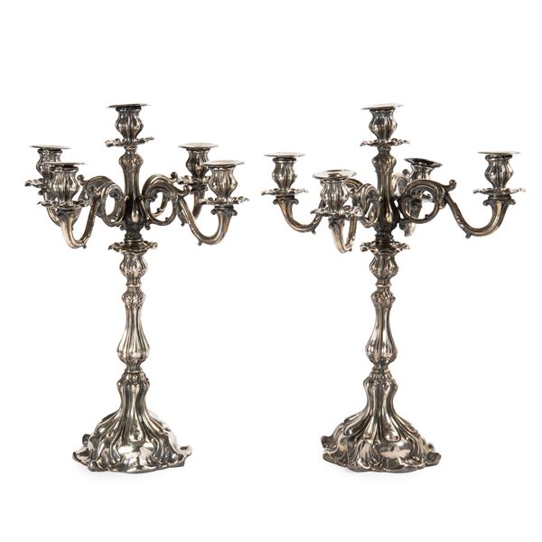 COPPIA DI CANDELABRI, SEC. XX 