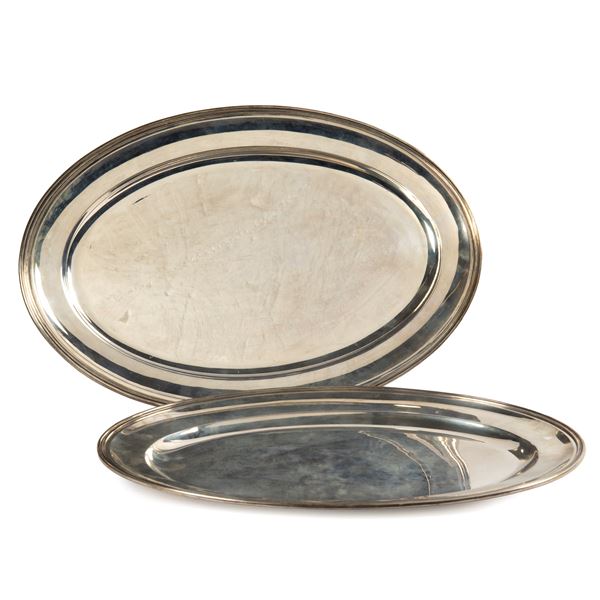 



DUE VASSOI, ARGENTIERE CHIARAVALLI-MILANO, SEC. XX