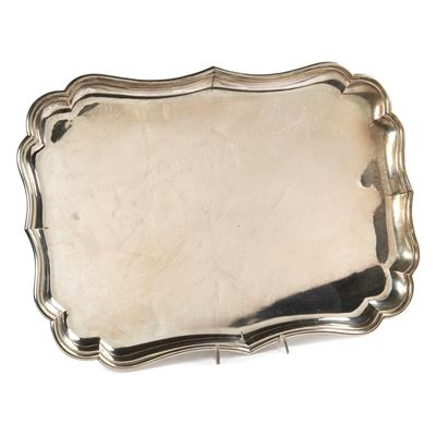 Vassoio in argento, Secolo XX, forma rettangolare