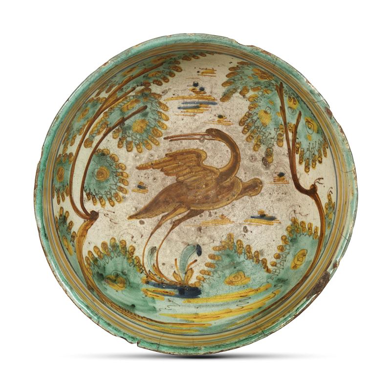 Talavera de la Reina, Grande ciotola in maiolica, sec. XVIII
