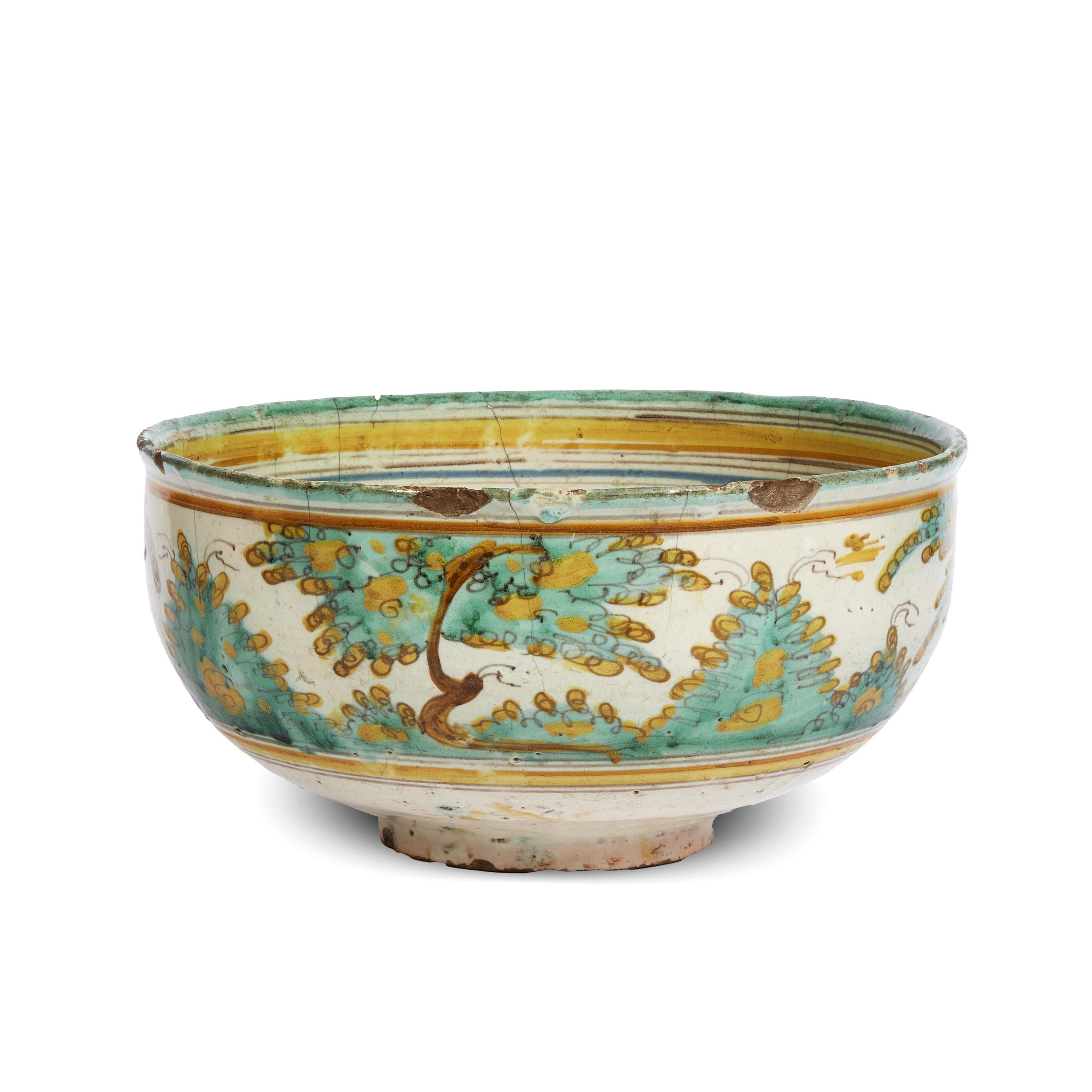Talavera de la Reina, Grande ciotola in maiolica, sec. XVIII
