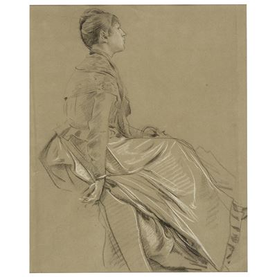 Adolf Hirémy Hirschl, Studio di gentildonna seduta