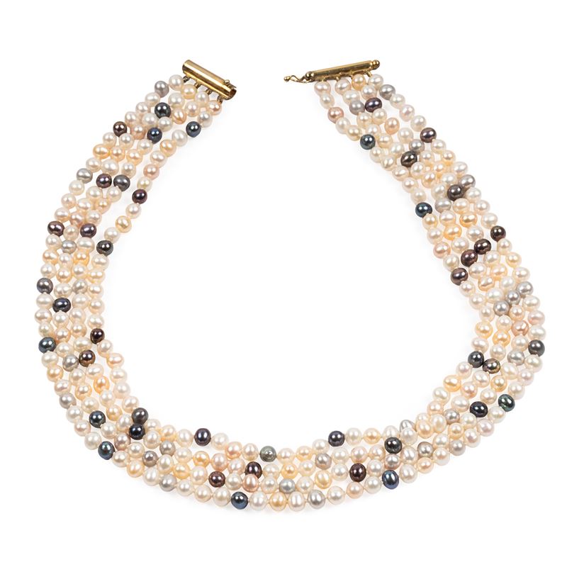 COLLANA DI PERLE DI ACQUA DOLCE MULTICOLORI