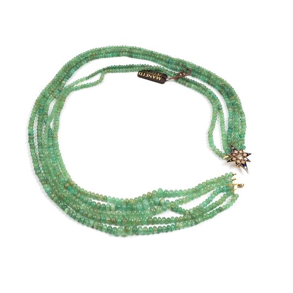 



COLLANA DI RADICI DI SMERALDI NATURALI, E ORO GIALLO   - Asta Gioielli, argenti, orologi e penne - Poggio Bracciolini Casa d'Aste