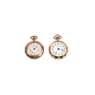 Orologio da taschino in oro giallo 18kt, cassa diametro mm 26