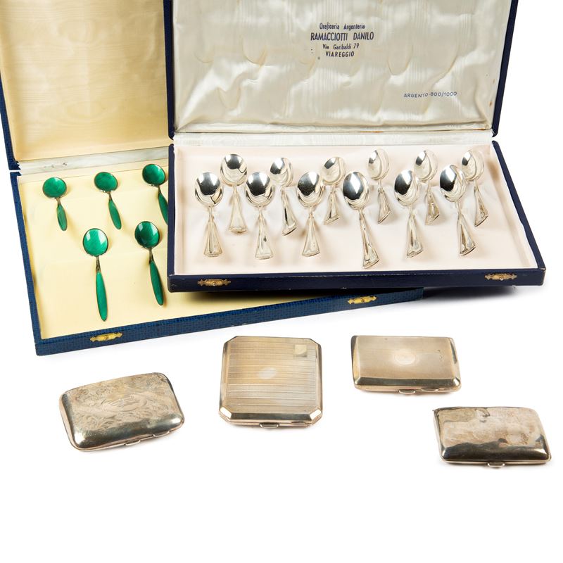 QUATTRO PORTASIGARETTE, INGHILTERRA, SEC. XX