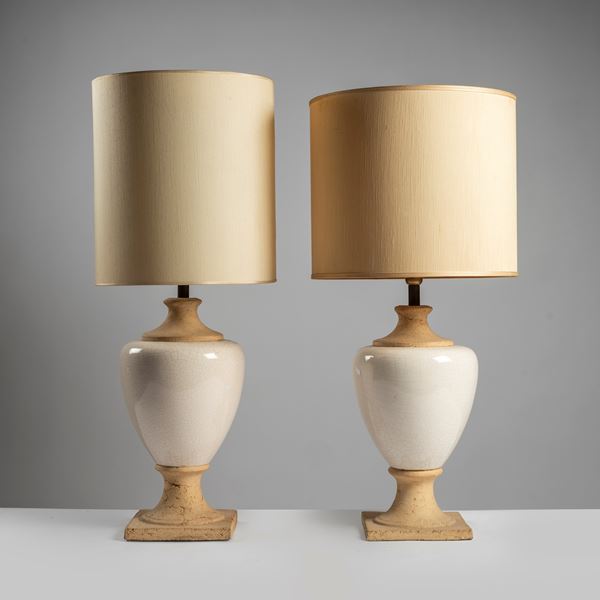 



Coppia di lumi da tavolo, sec. XX