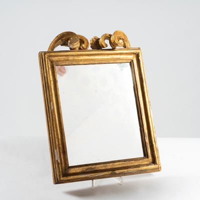 Specchiera, legno intagliato e dorato, sec. XIX