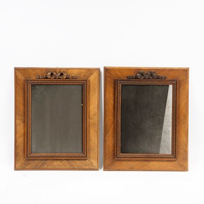 Coppia di specchiere, legno intagliato, inizio XX secolo
