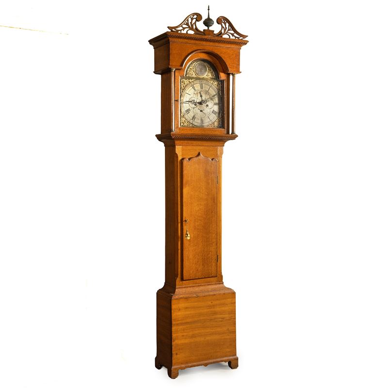 Orologio a colonna, Inghilterra, XIX secolo, cassa in rovere