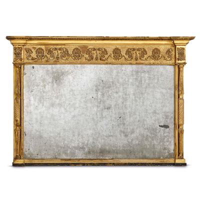 Caminiera toscana, legno intagliato e dorato, fine XVIII secolo