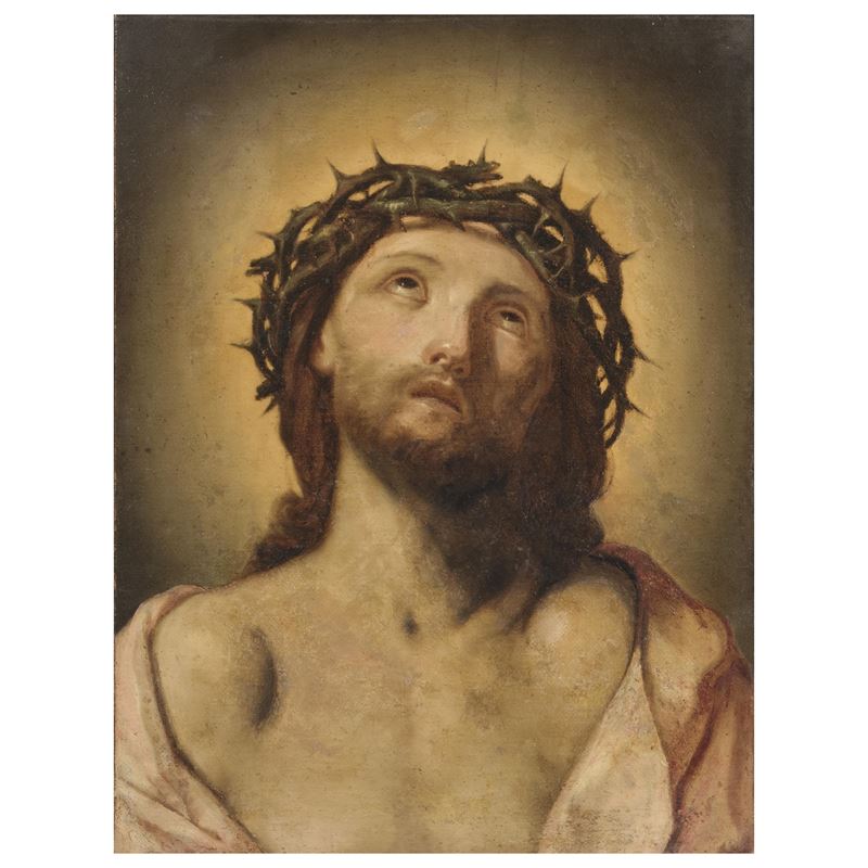 Seguace di Guido Reni, "Ecce Homo", olio su tela (sec. XVIII)