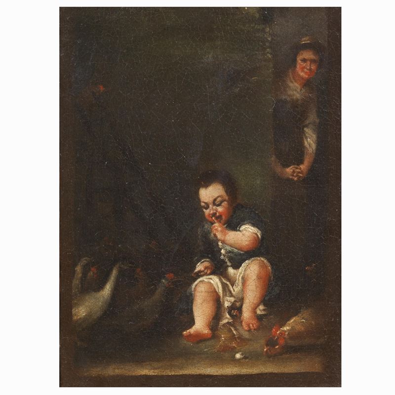 Giuseppe Crespi, Bertoldino, olio su tela