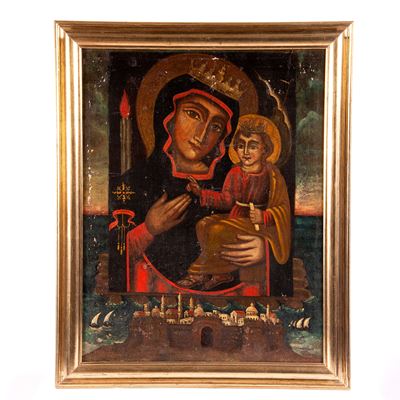 Scuola pugliese, Madonna della Madia, olio su tela (sec. XIX)