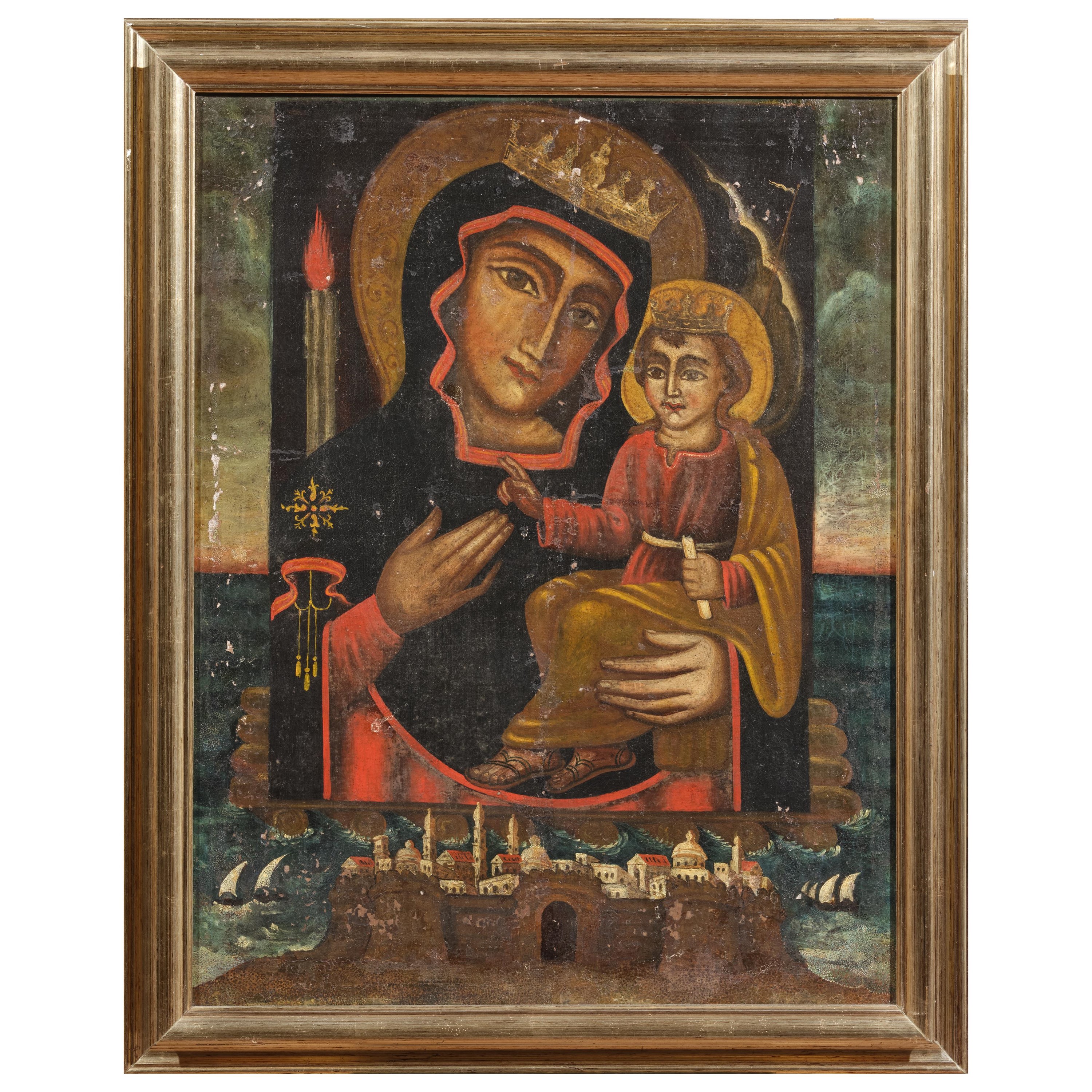 Scuola pugliese, Madonna della Madia, olio su tela (sec. XIX)