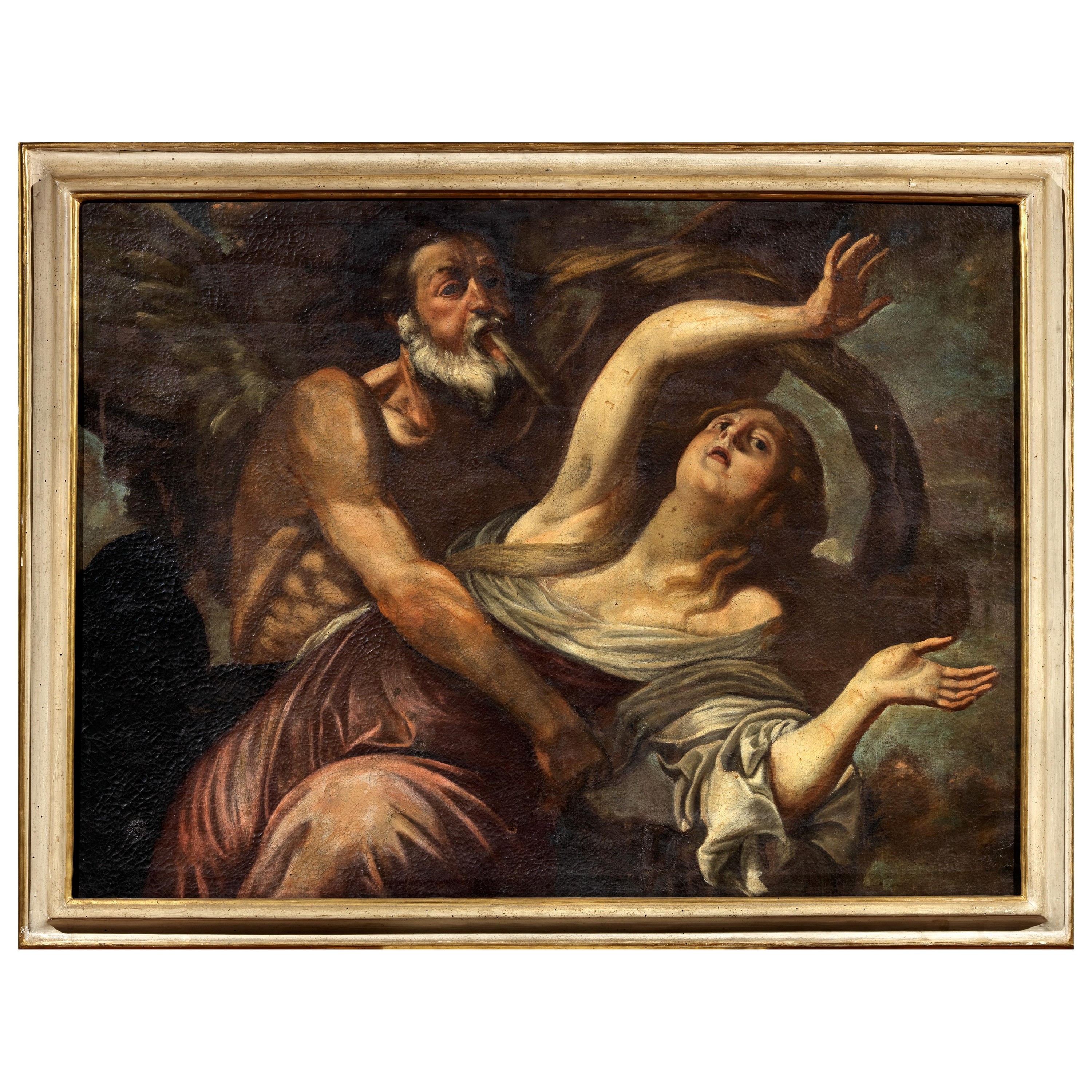 Scuola veneta del XVII secolo, Borea che rapisce Orizia, olio su tela