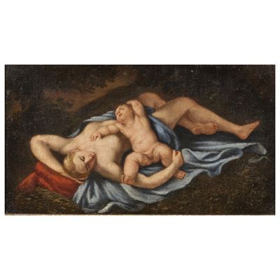 Scuola francese (sec. XVIII), Venere con Amorino