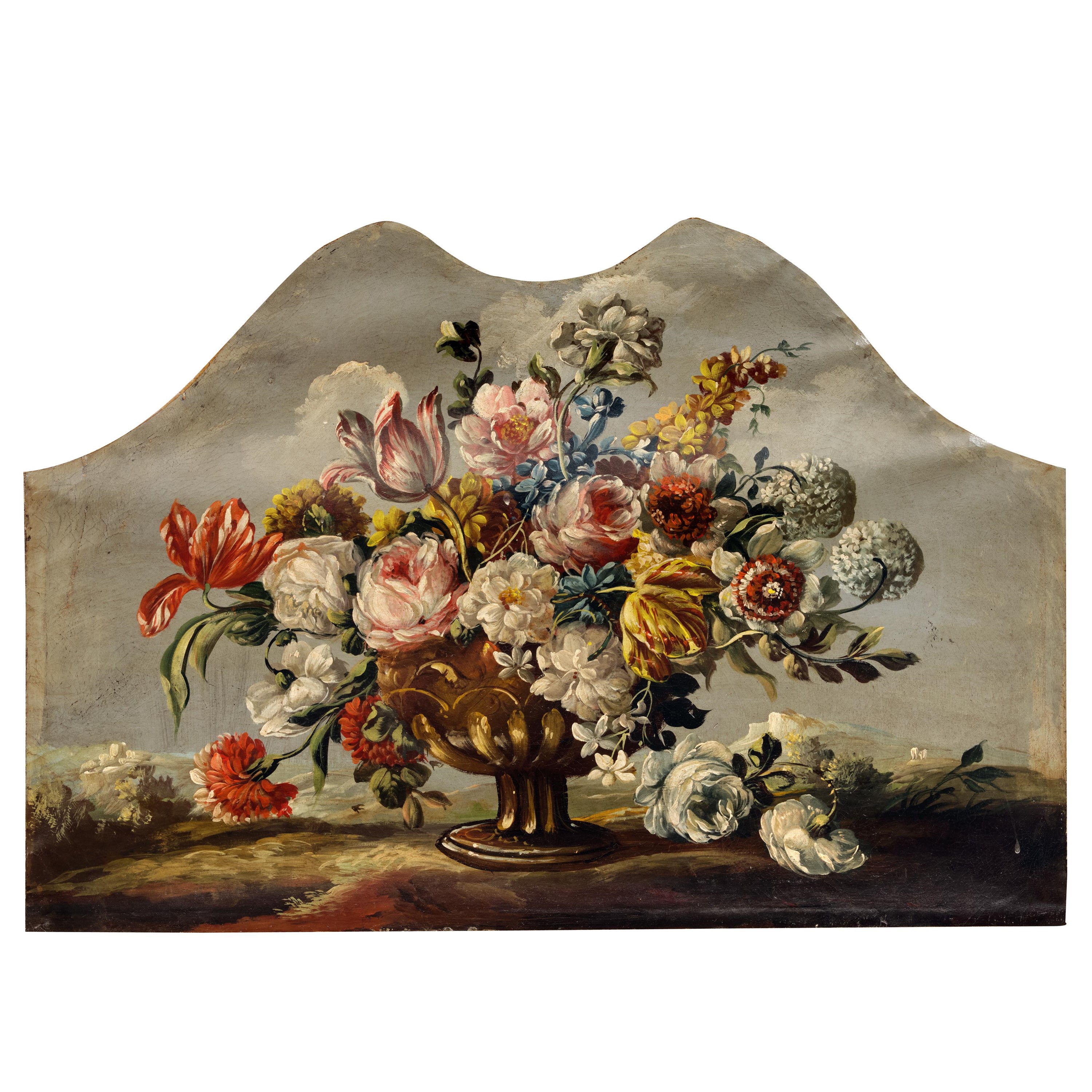 Scuola italiana del XVIII secolo, Coppia di vasi di fiori